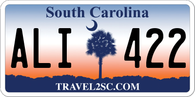 SC license plate ALI422