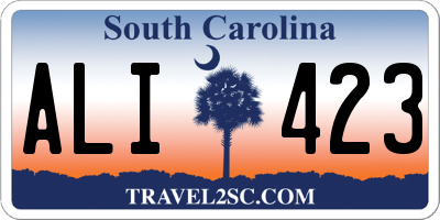 SC license plate ALI423
