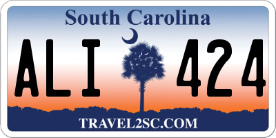 SC license plate ALI424