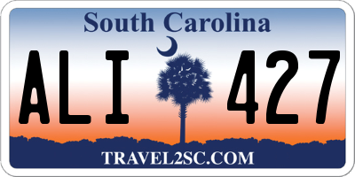 SC license plate ALI427