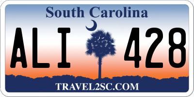 SC license plate ALI428