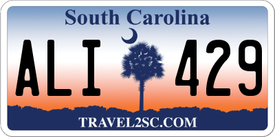 SC license plate ALI429