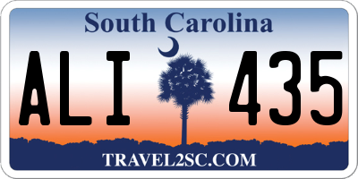 SC license plate ALI435