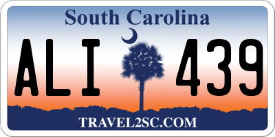 SC license plate ALI439