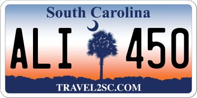 SC license plate ALI450