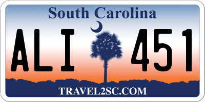 SC license plate ALI451