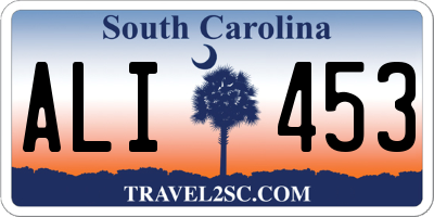 SC license plate ALI453
