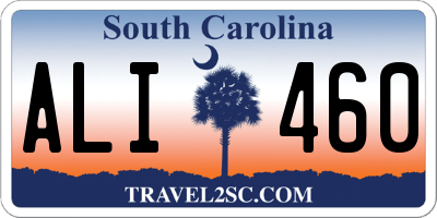 SC license plate ALI460