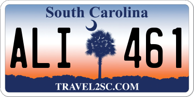 SC license plate ALI461
