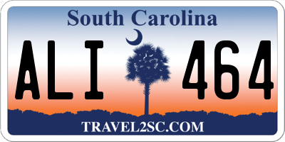 SC license plate ALI464