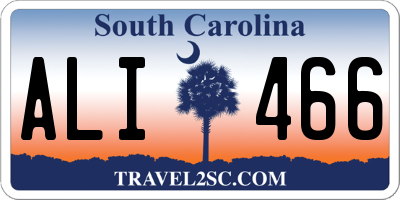 SC license plate ALI466