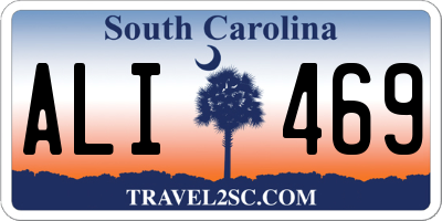 SC license plate ALI469