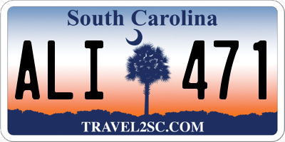 SC license plate ALI471