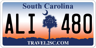 SC license plate ALI480