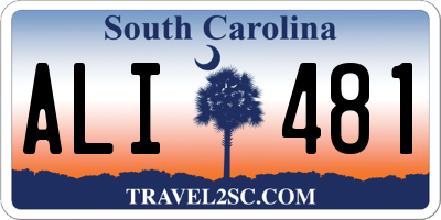 SC license plate ALI481