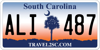SC license plate ALI487