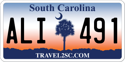 SC license plate ALI491