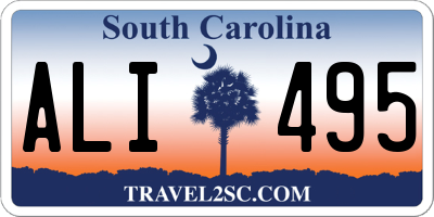 SC license plate ALI495