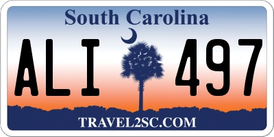 SC license plate ALI497