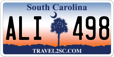 SC license plate ALI498