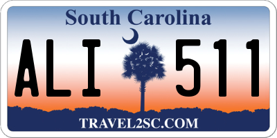 SC license plate ALI511