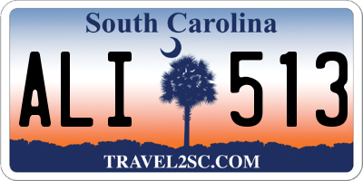 SC license plate ALI513