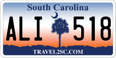 SC license plate ALI518
