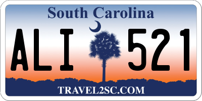SC license plate ALI521