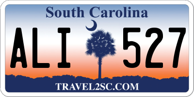 SC license plate ALI527