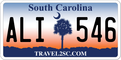 SC license plate ALI546