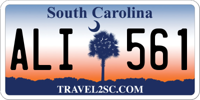 SC license plate ALI561
