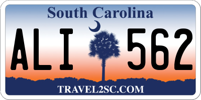 SC license plate ALI562