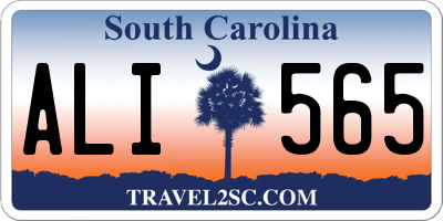 SC license plate ALI565