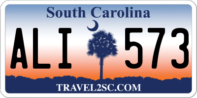 SC license plate ALI573