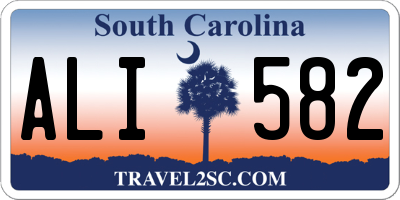 SC license plate ALI582