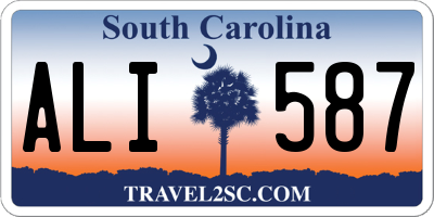 SC license plate ALI587