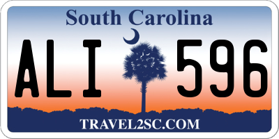 SC license plate ALI596