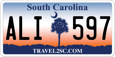 SC license plate ALI597