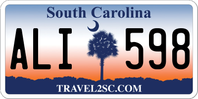 SC license plate ALI598