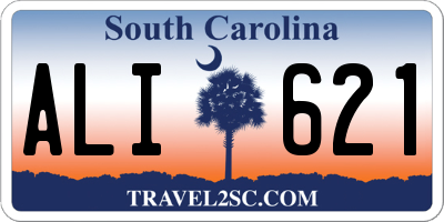 SC license plate ALI621