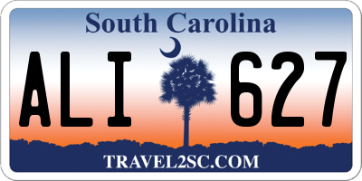 SC license plate ALI627