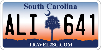 SC license plate ALI641