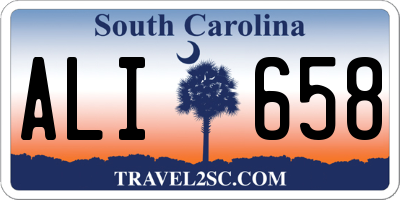 SC license plate ALI658