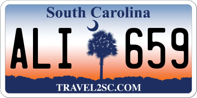 SC license plate ALI659