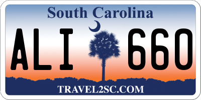 SC license plate ALI660