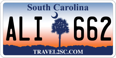 SC license plate ALI662