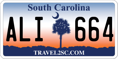 SC license plate ALI664