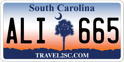 SC license plate ALI665