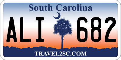 SC license plate ALI682