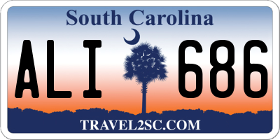 SC license plate ALI686